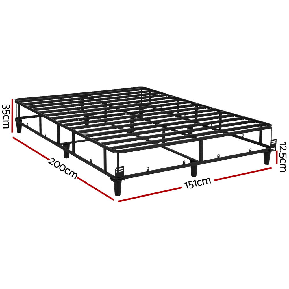 Beds & Bed Frames: Artiss Bed Frame Queen Size Metal Grey MASON