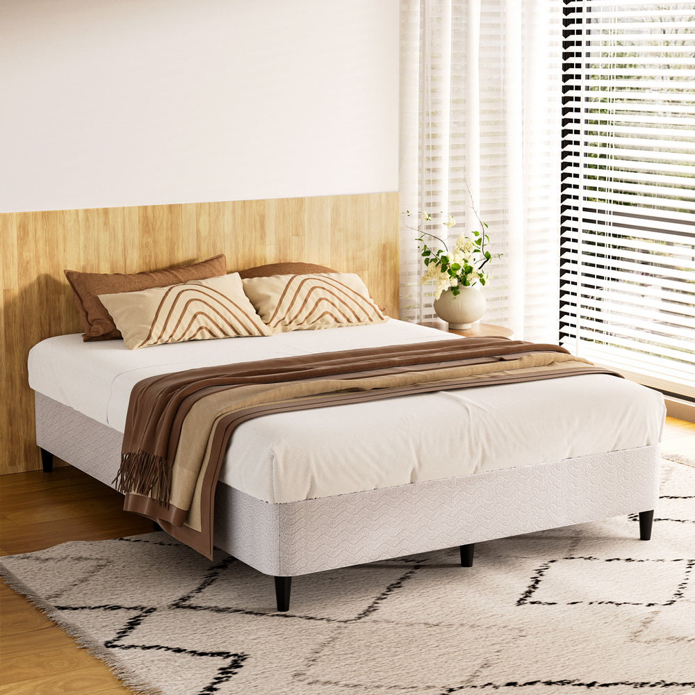 Beds & Bed Frames: Artiss Bed Frame Queen Size Metal Grey MASON