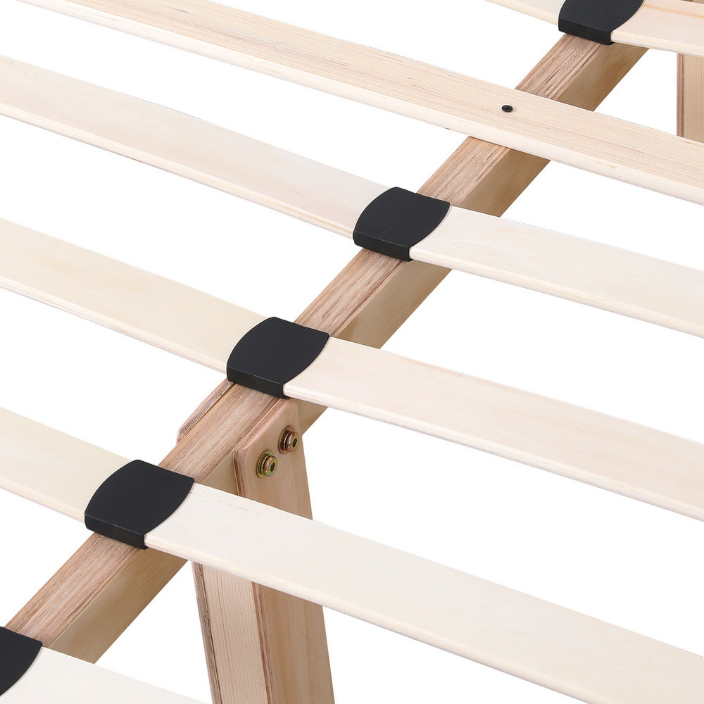 Beds & Bed Frames: Artiss Bed Frame Double Size Beige ZORA
