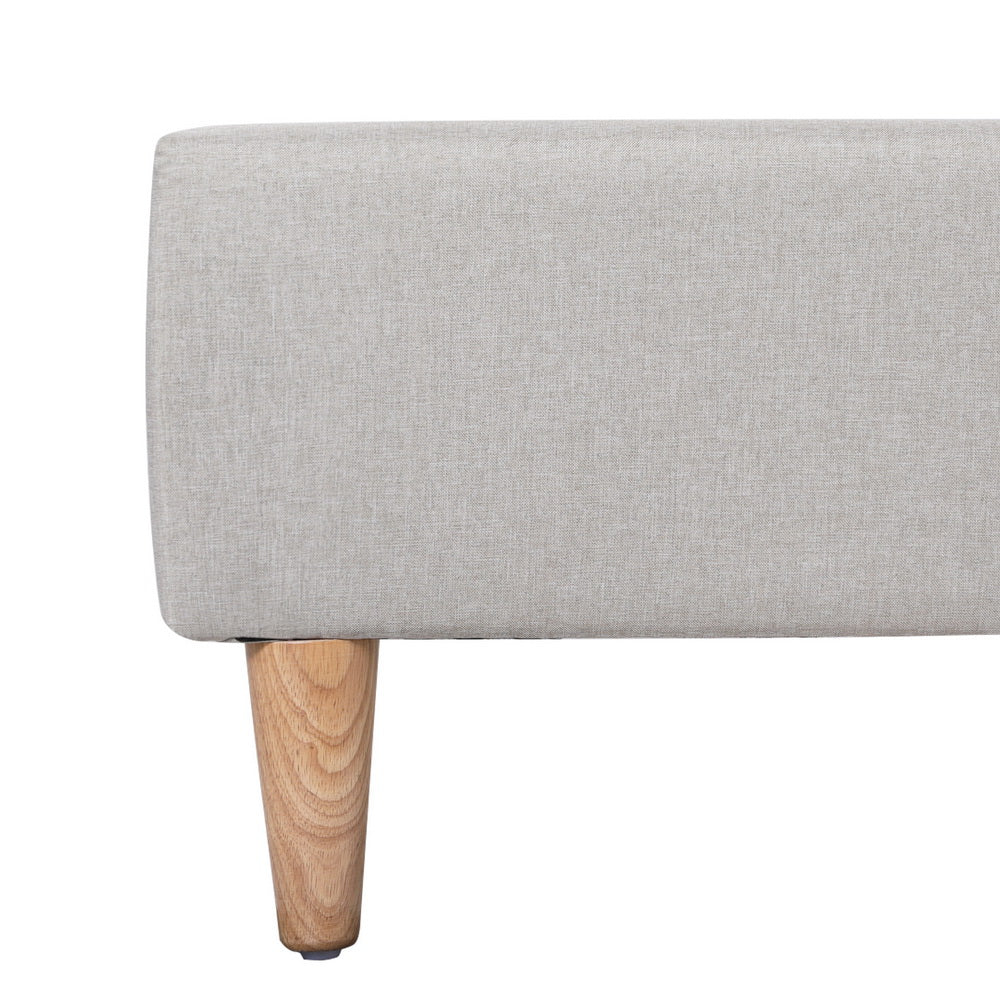 Beds & Bed Frames: Artiss Bed Frame Queen Size Beige ZORA