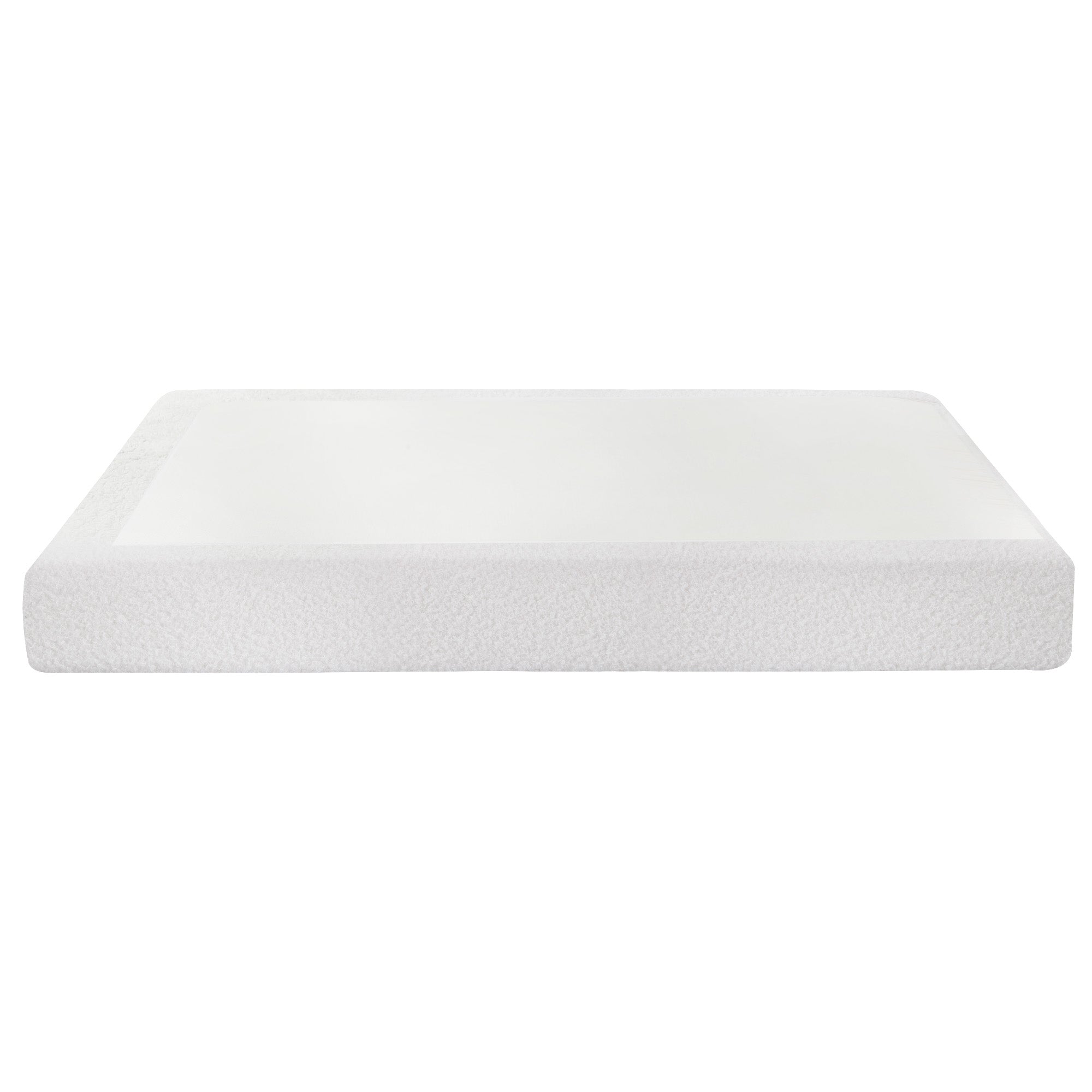 Artiss Compression Bed Frame Queen Size No Assembly Vacuum High Density Sponge Boucle Cream White