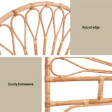 Artiss Bed Headboard Double Bedhead Rattan - MARI Pine