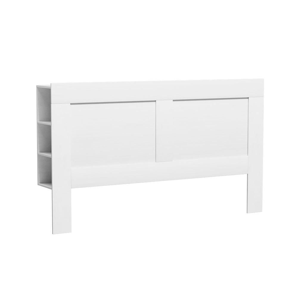 Bookcases & Shelves: Artiss Bed Head Headboard King with Shelves - CABI White