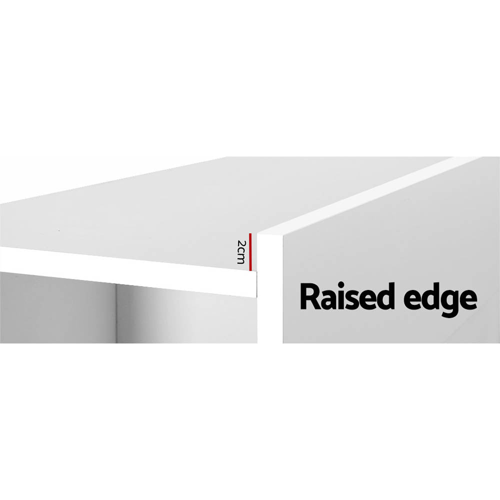 Beds & Bed Frames: Artiss Bed Head Headboard Queen with Shelves - CABI White