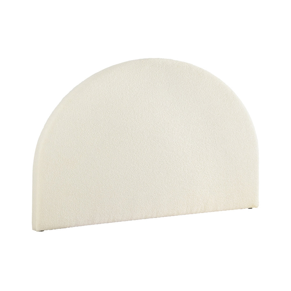 Headboards: Artiss Bed Head Headboard Bed Frame King Boucle - GREI White