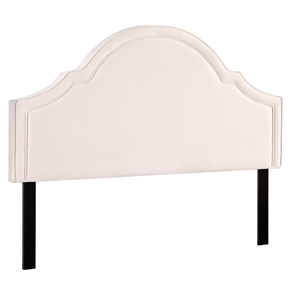 Headboards: Artiss Bed Frame Bed Head Headboard King Velvet IRIS Beige