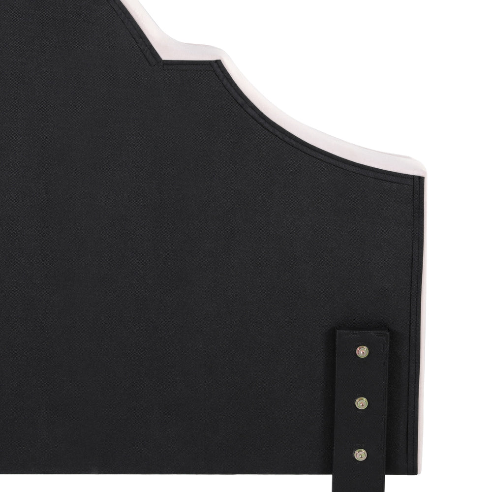 Headboards: Artiss Bed Frame Bed Head Headboard King Velvet IRIS Beige