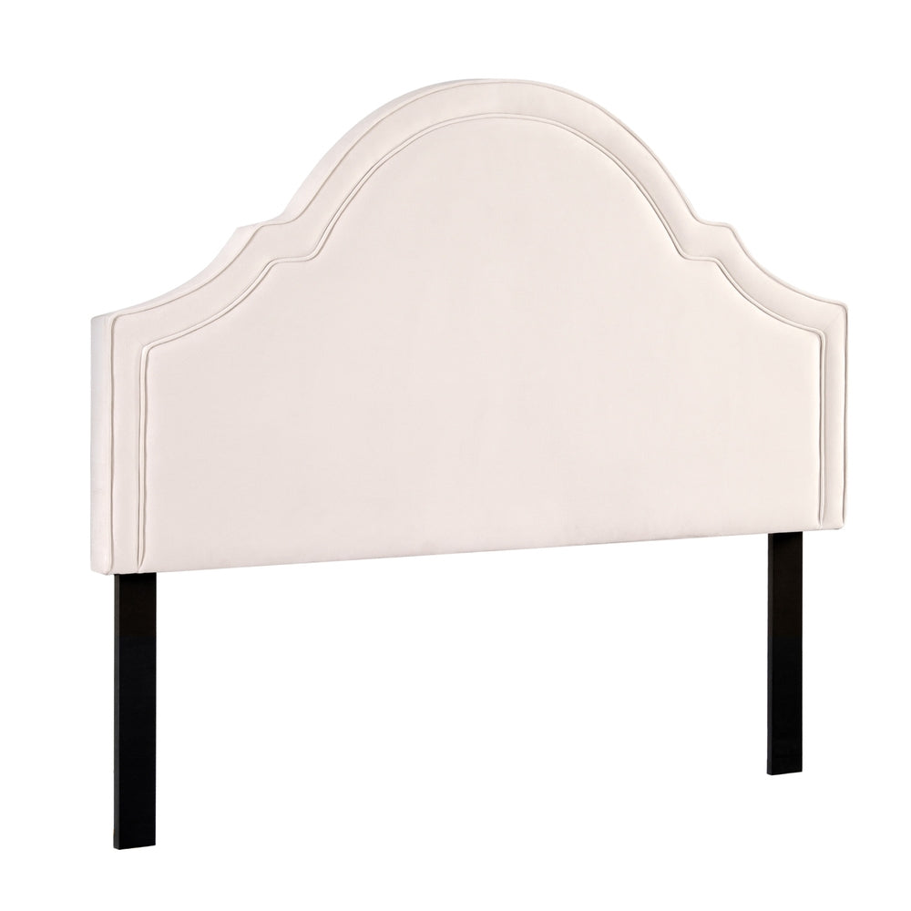 Headboards: Artiss Bed Frame Bed Head Headboard Queen Velvet IRIS Beige