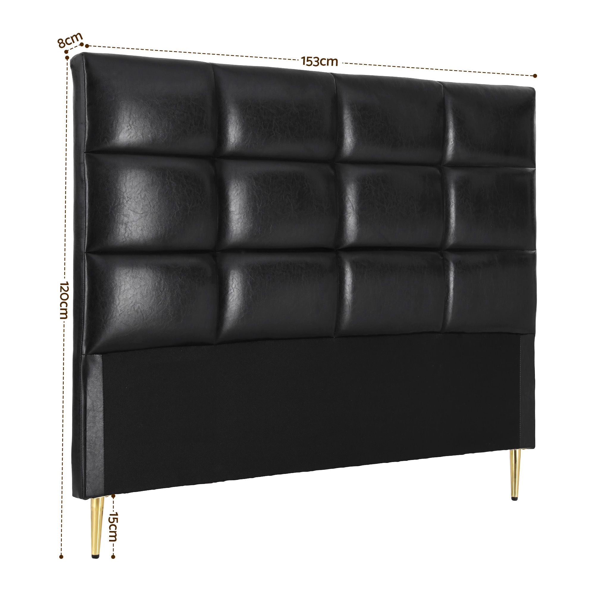 Artiss Bed Headboard Queen Bedhead PU Leather Black