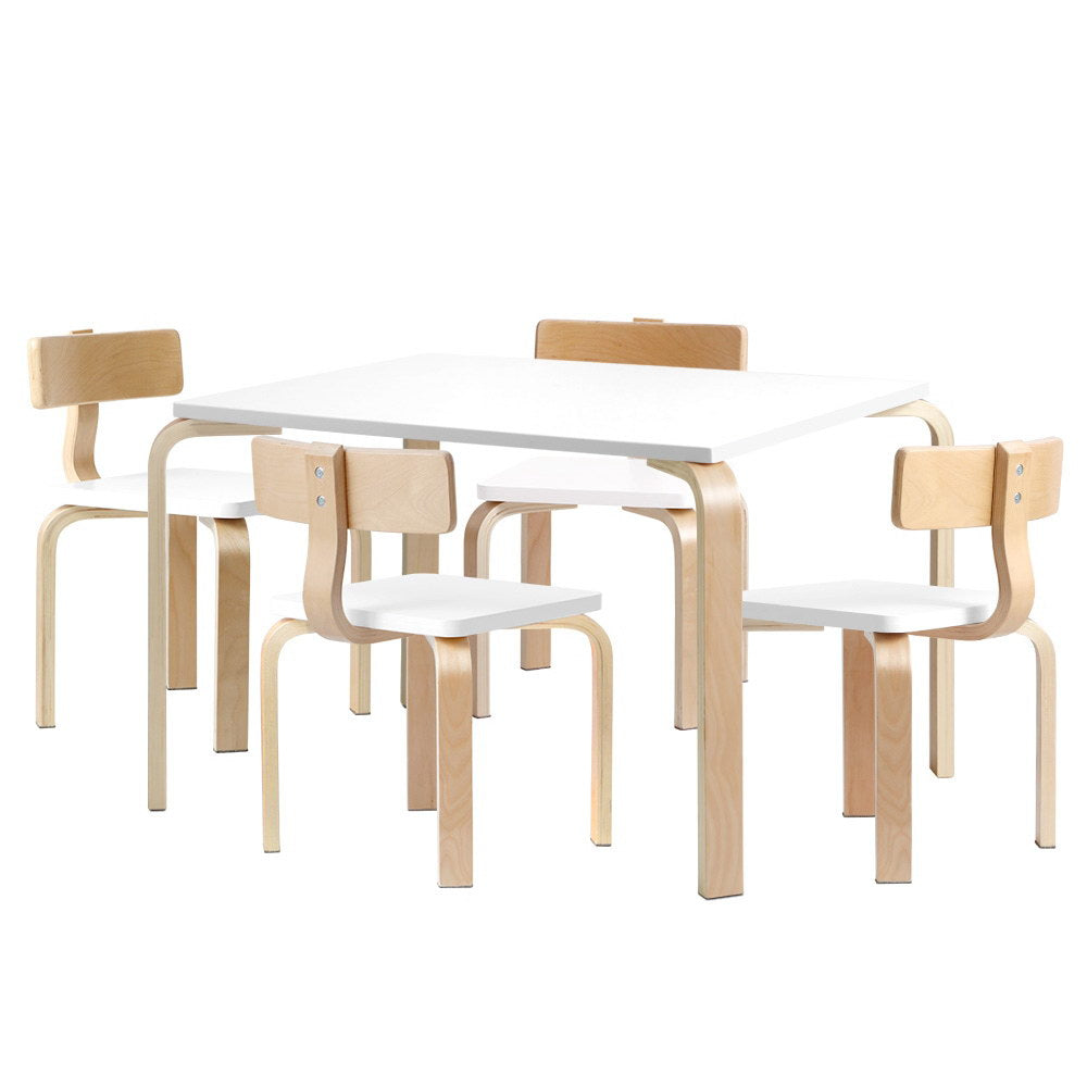Pretend Play: Keezi 5PCS Kids Table and Chairs Set Activity Toy Play Desk