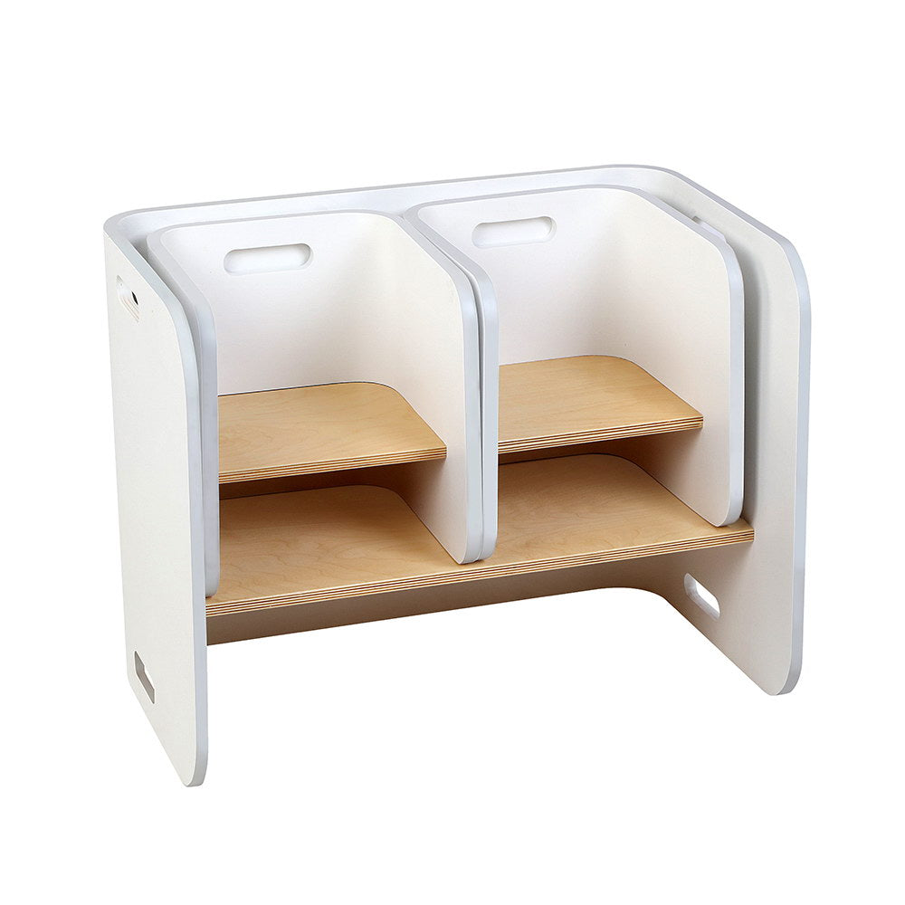 Outdoor Dining Sets: Keezi 3PCS Kids Table and Chairs Set Multifunctional Storage Desk White