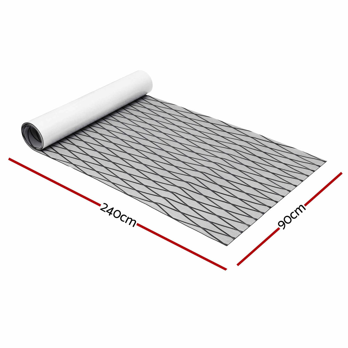 Seamanship EVA Foam Boat Flooring Deck Mat 240x90cm 6mm Diamond Light Grey