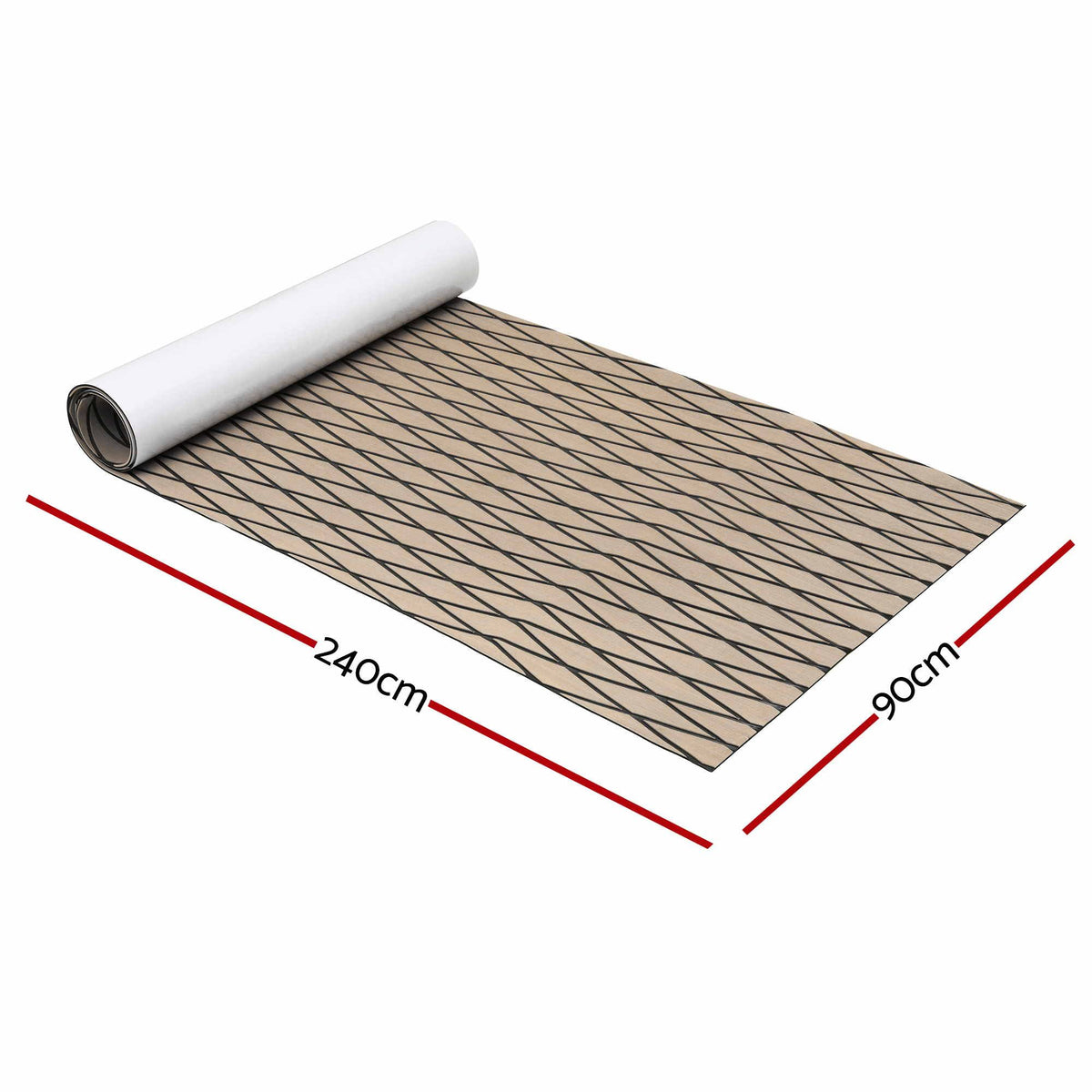 Seamanship EVA Foam Boat Flooring Decking Mat 240x90cm 6mm Diamond Taupe
