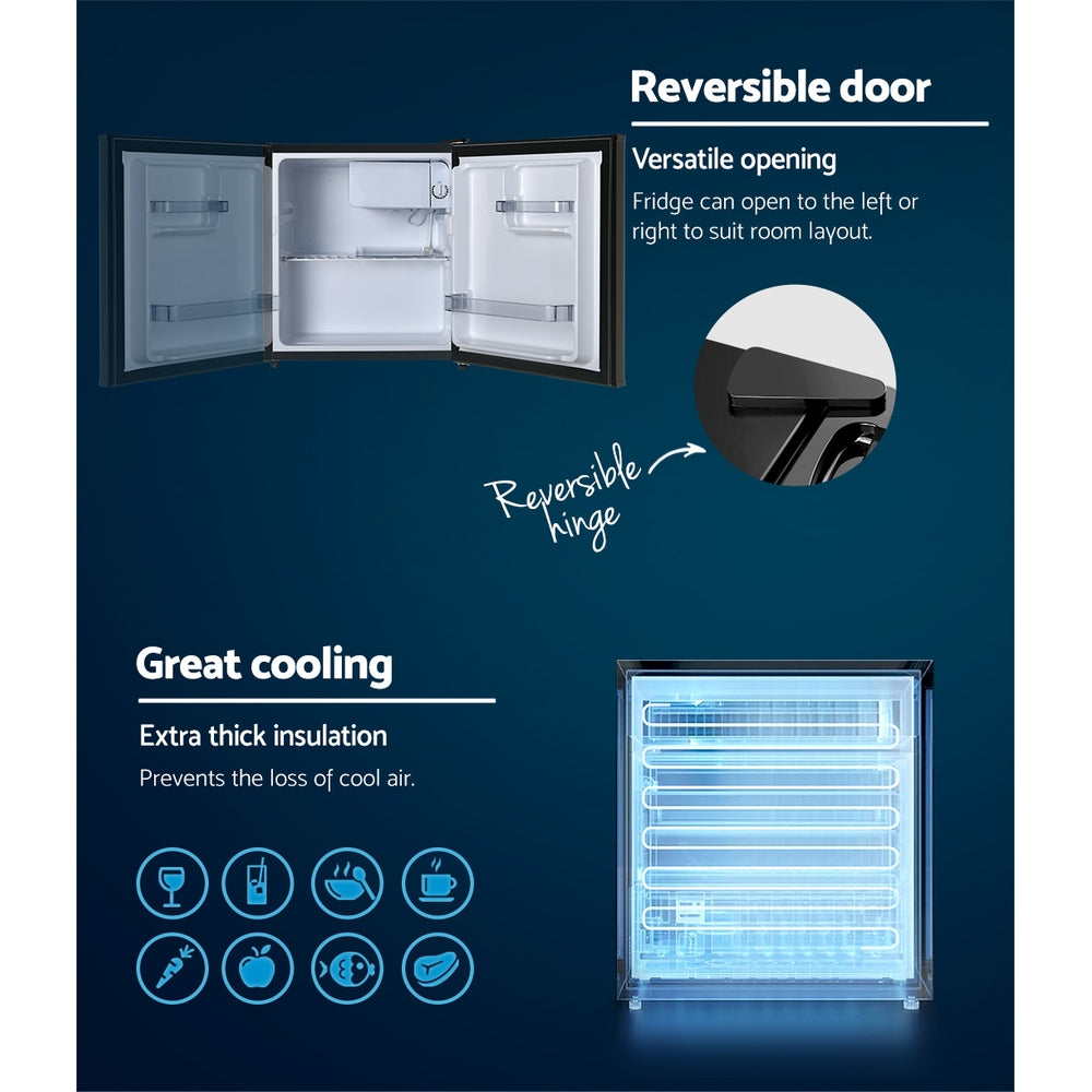 Fridges: Devanti 48L Bar Fridge Black