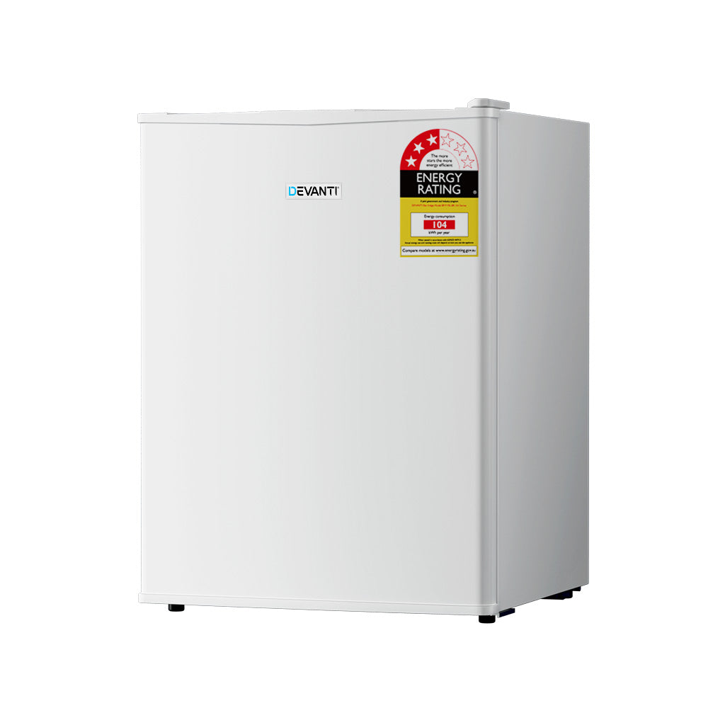 Fridges: Devanti 70L Portable Mini Bar Fridge - White
