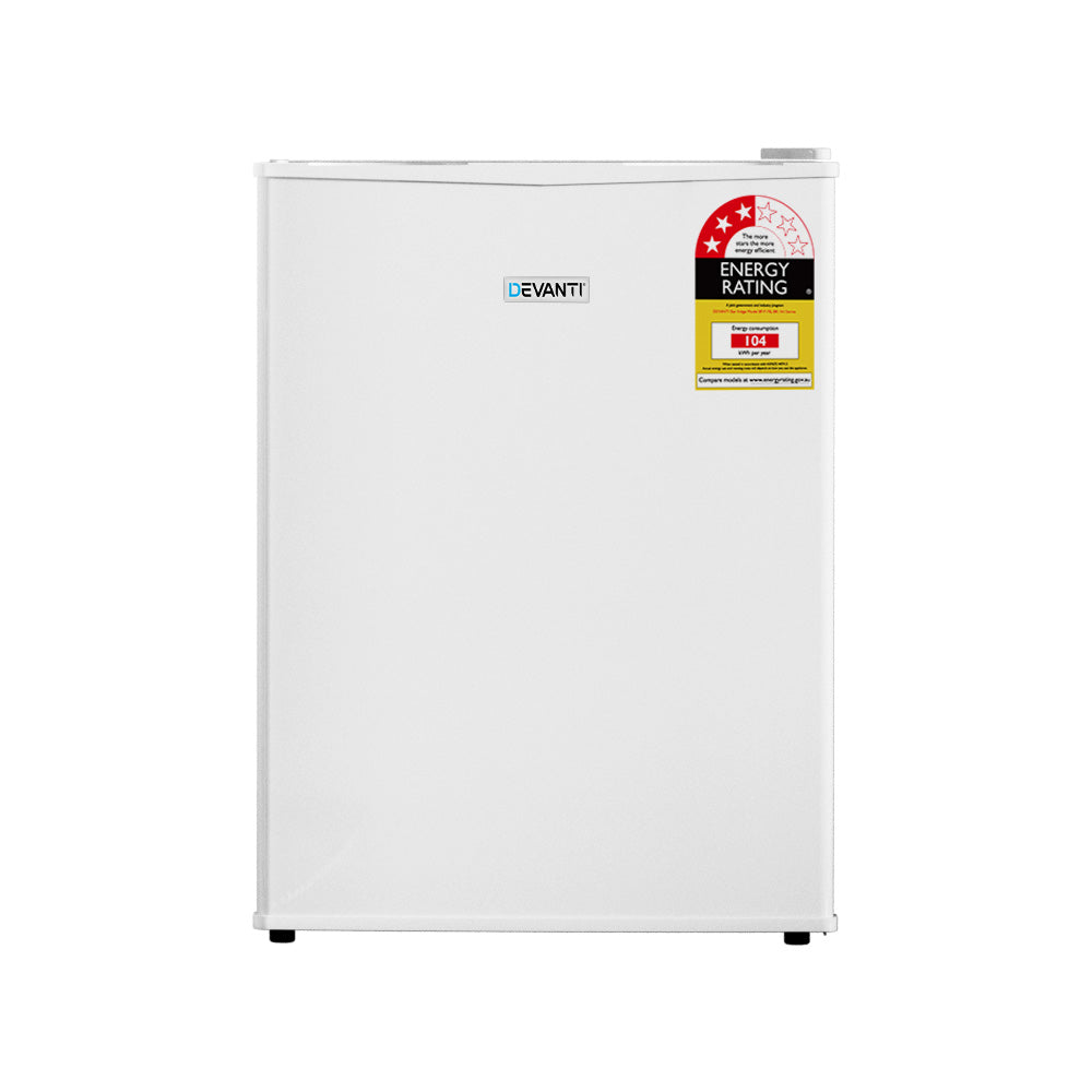 Fridges: Devanti 70L Portable Mini Bar Fridge - White