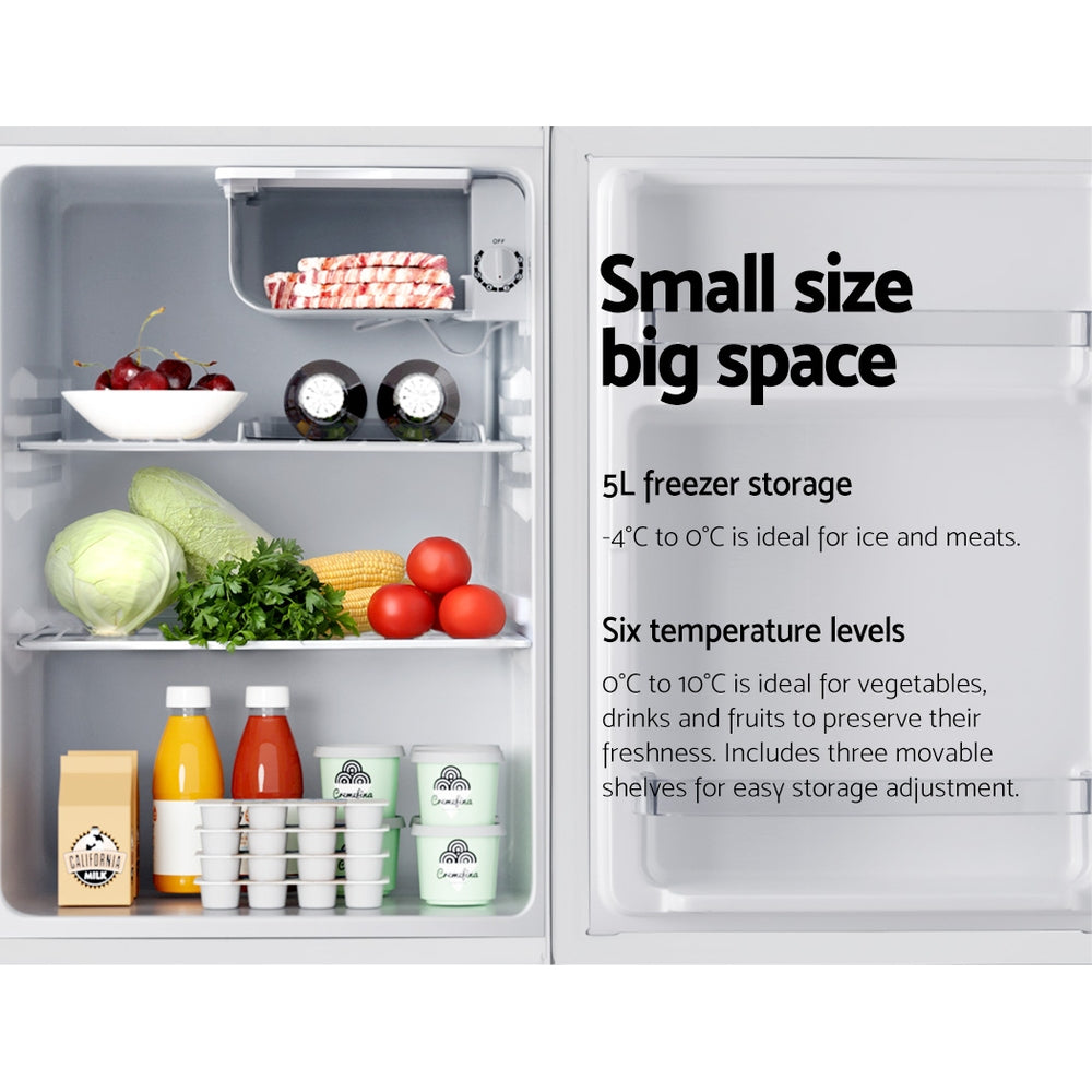 Fridges: Devanti 70L Portable Mini Bar Fridge - White