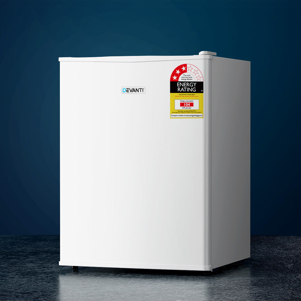 Fridges: Devanti 70L Portable Mini Bar Fridge - White