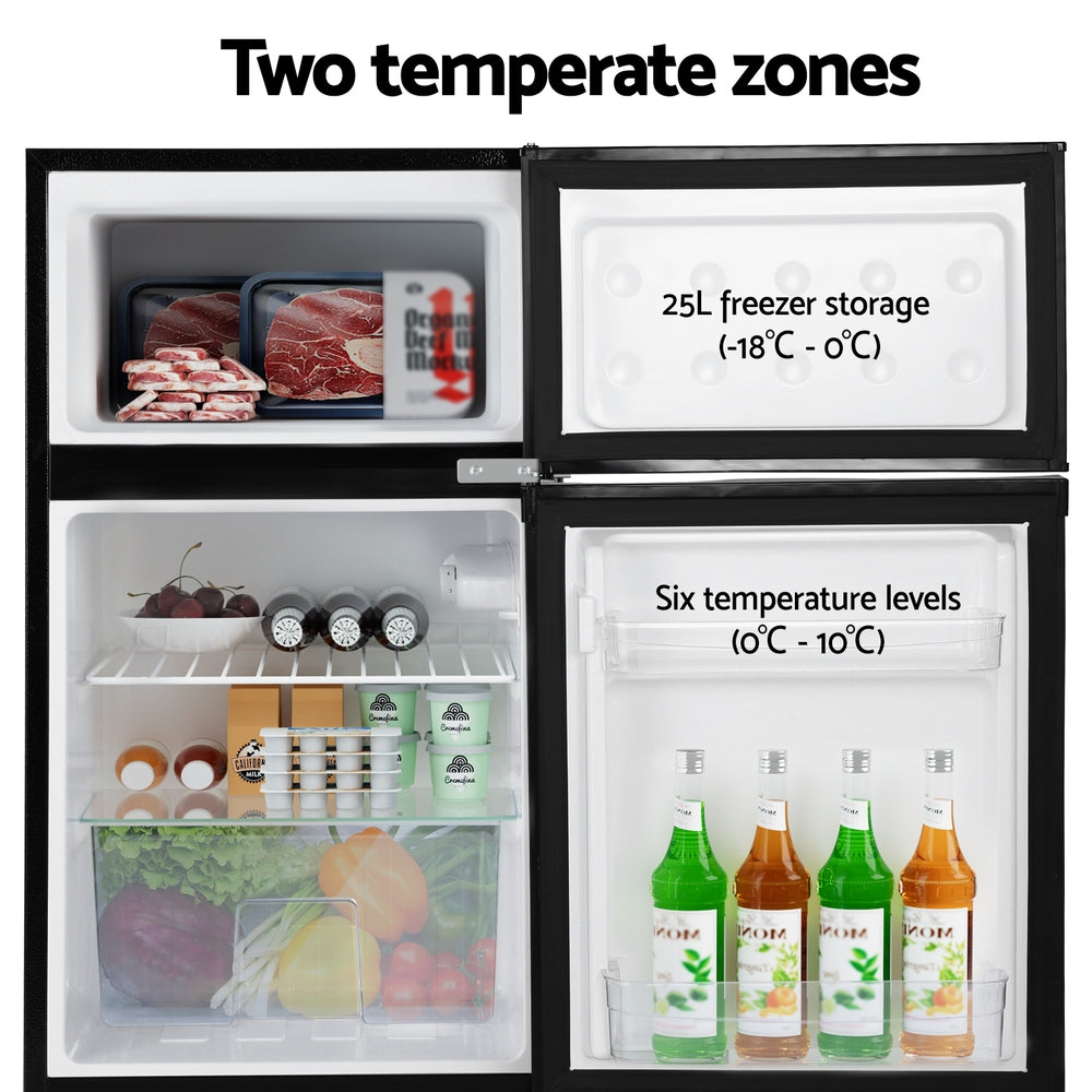 Fridges: Devanti 85L Bar Fridge Mini Freezer Refrigerator Black