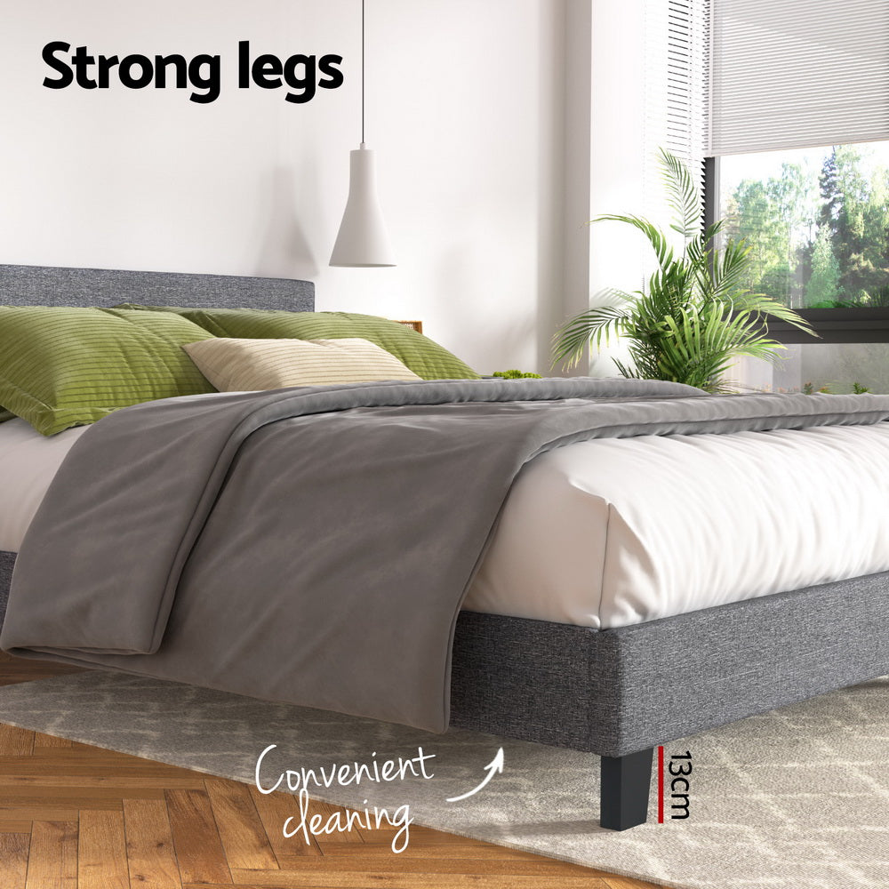 Beds & Bed Frames: Artiss Bed Frame Double Size Grey NEO