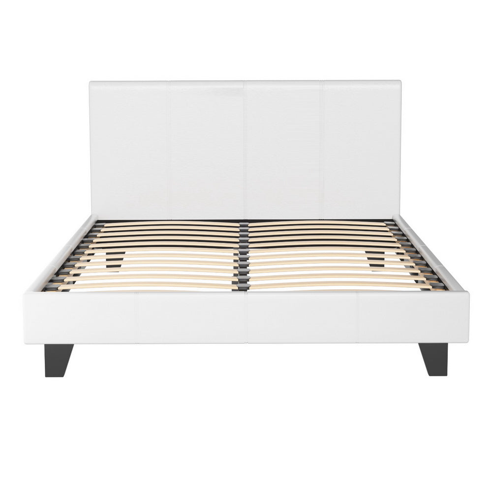 Beds & Bed Frames: Artiss Bed Frame Double Size White NEO