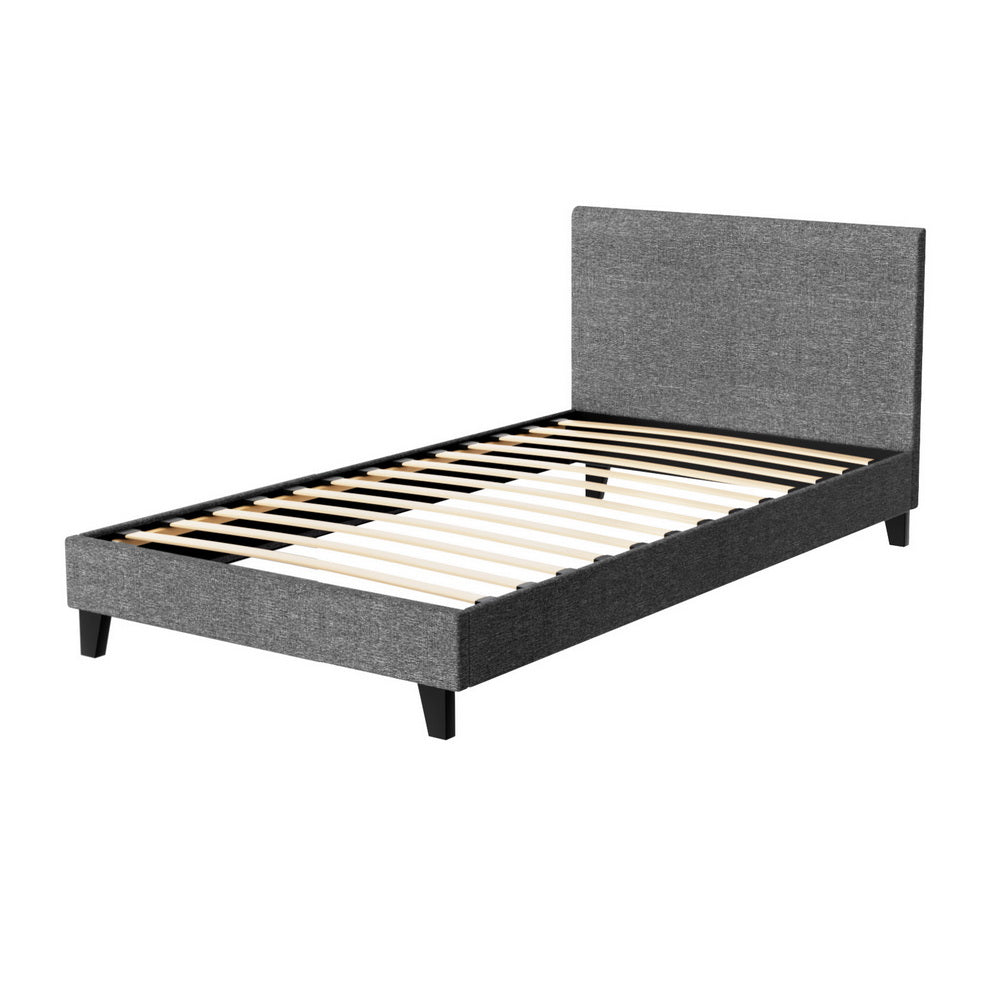 Beds & Bed Frames: Artiss Bed Frame King Single Size Grey NEO