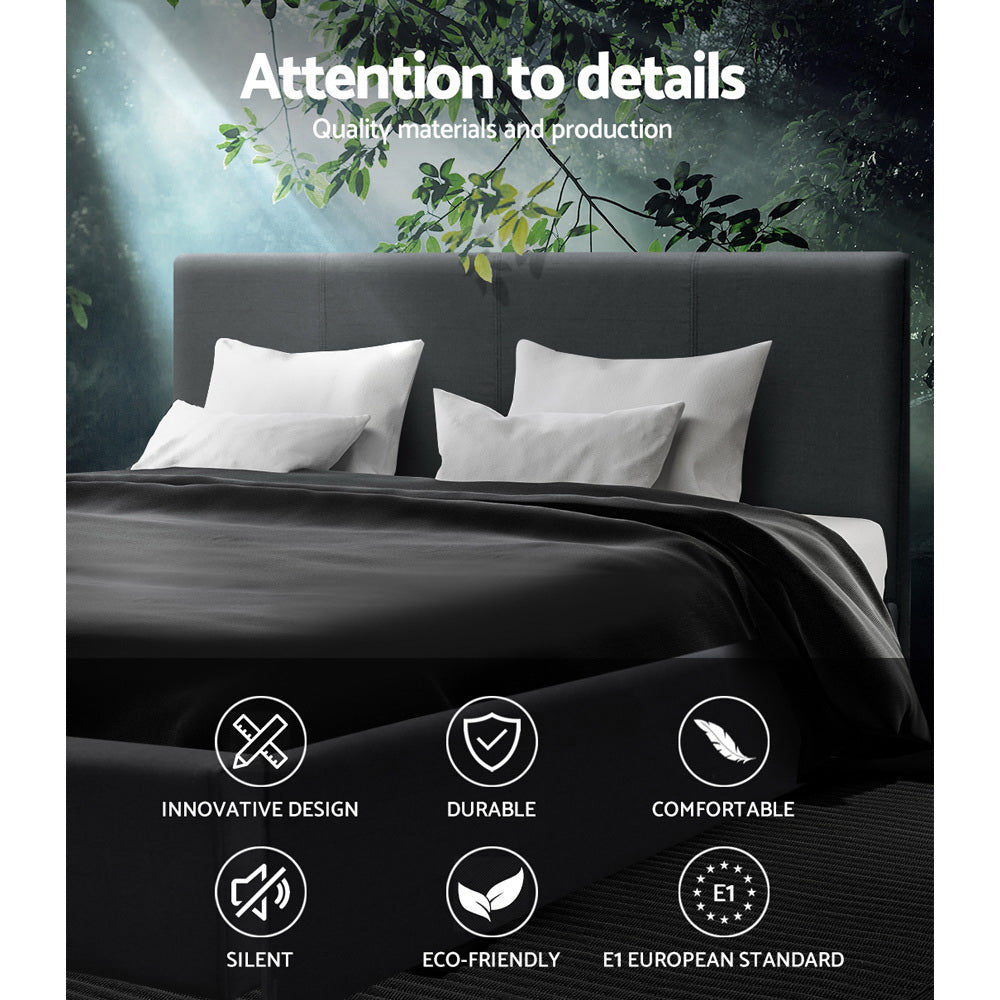 Beds & Bed Frames: Artiss Bed Frame Queen Size Charcoal NEO