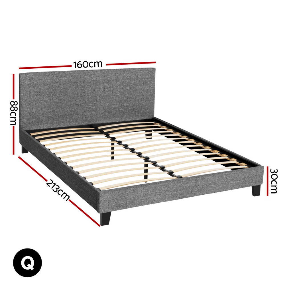 Beds & Bed Frames: Artiss Bed Frame Queen Size Grey NEO