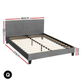 Artiss Bed Frame Queen Size Grey NEO