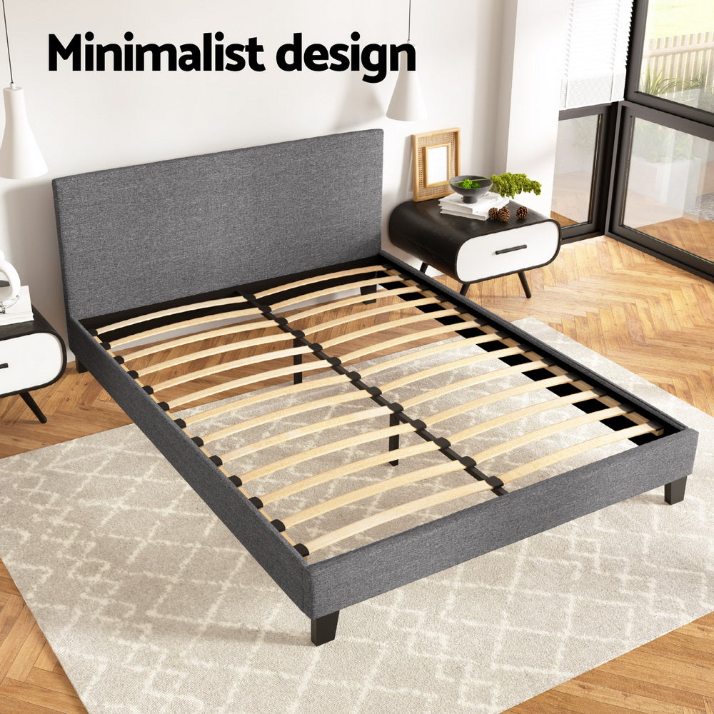Beds & Bed Frames: Artiss Bed Frame Queen Size Grey NEO