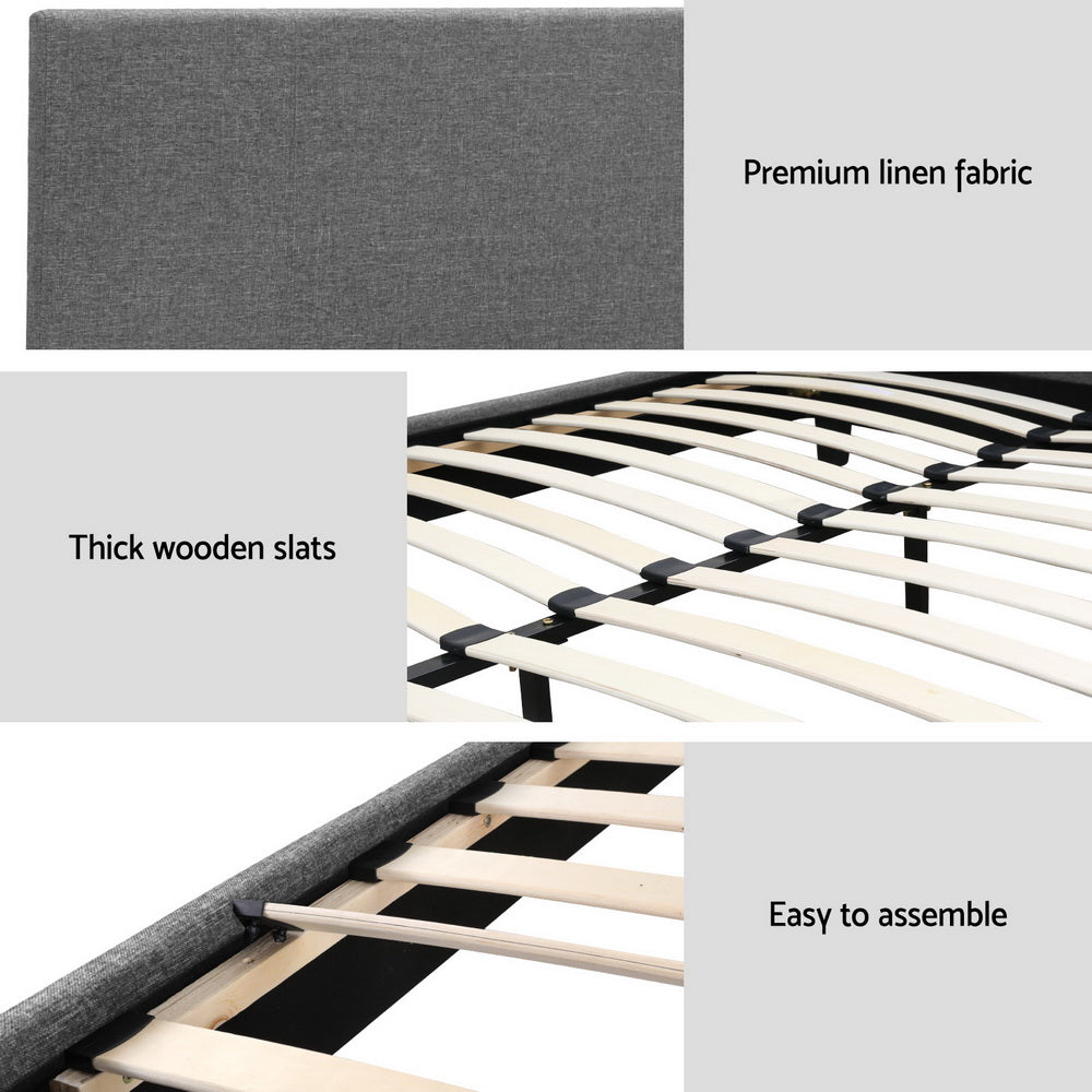 Beds & Bed Frames: Artiss Bed Frame Queen Size Grey NEO