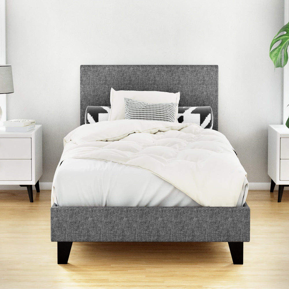 Beds & Bed Frames: Artiss Bed Frame Single Size Grey NEO