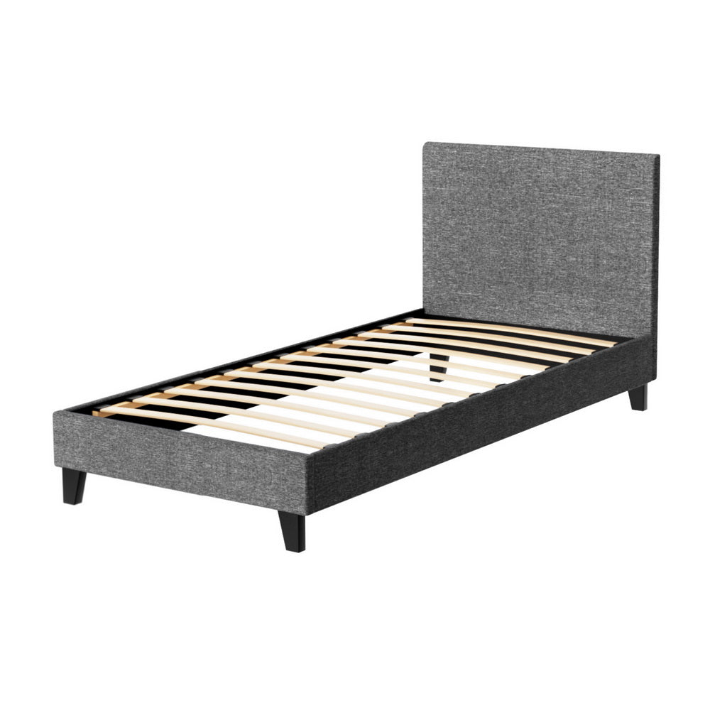 Beds & Bed Frames: Artiss Bed Frame Single Size Grey NEO
