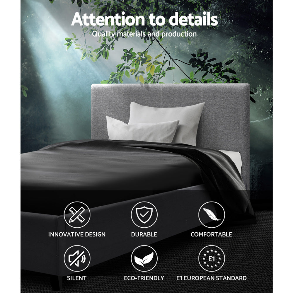 Beds & Bed Frames: Artiss Bed Frame King Single Size Gas Lift Grey NINO