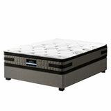 Beds & Bed Frames: Artiss Bed Frame with 36cm Giselle Mattress Set King Single Gas Lift Base Grey