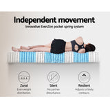 Beds & Bed Frames: Artiss Bed Frame with 36cm Giselle Mattress Set King Single Gas Lift Base Grey
