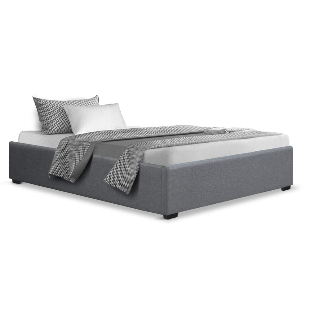 Beds & Bed Frames: Artiss Bed Frame King Single Size Gas Lift Base Grey TOKI