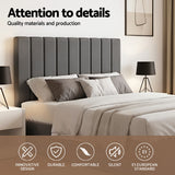 Beds & Bed Frames: Artiss Double Bed Frame with Storage Grey Velvet Headboard Gas Lift Platform Base