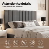 Beds & Bed Frames: Artiss King Bed Frame with Storage Grey Velvet Headboard Gas Lift Platform Base