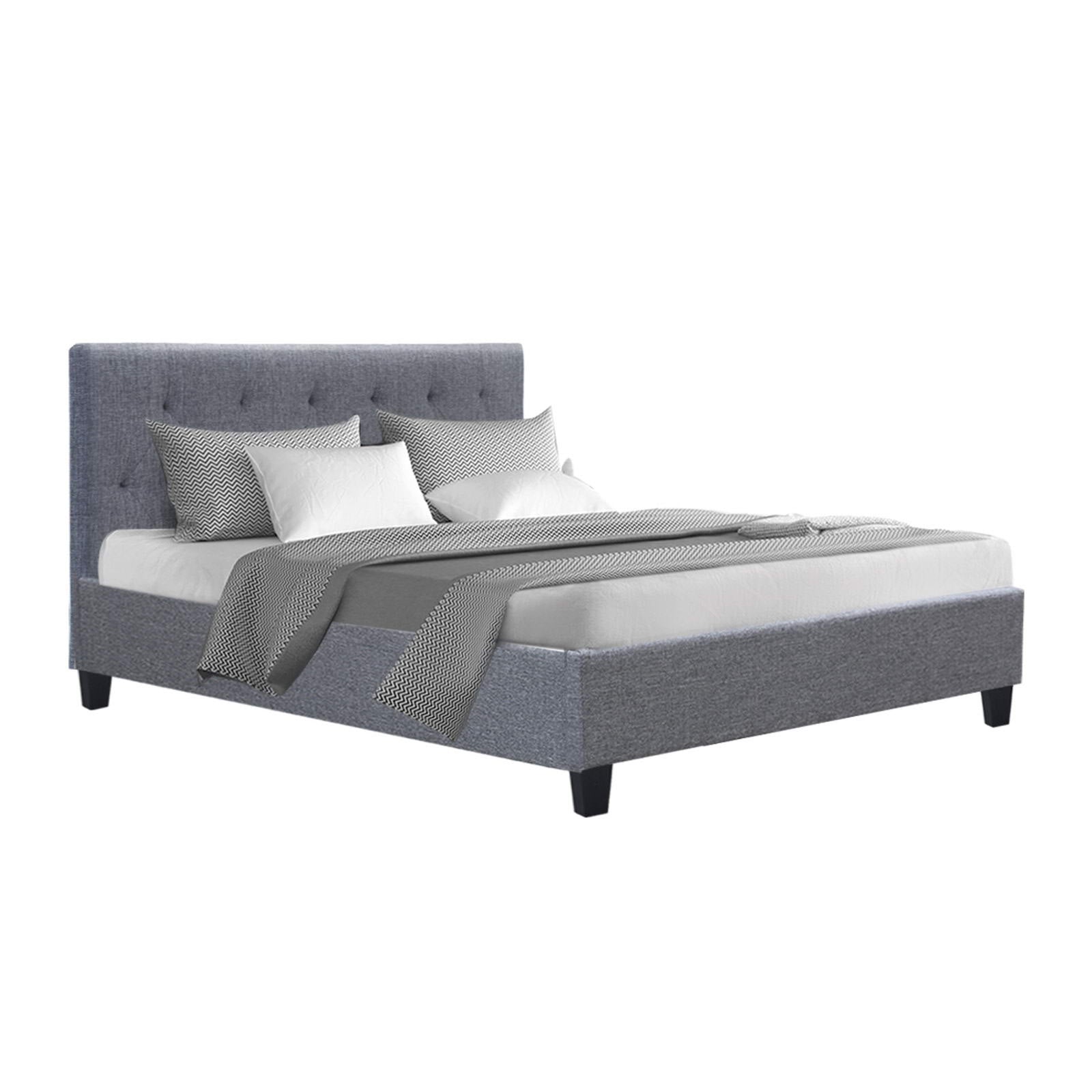 Beds & Bed Frames: Artiss Bed Frame Double Size Grey VANKE