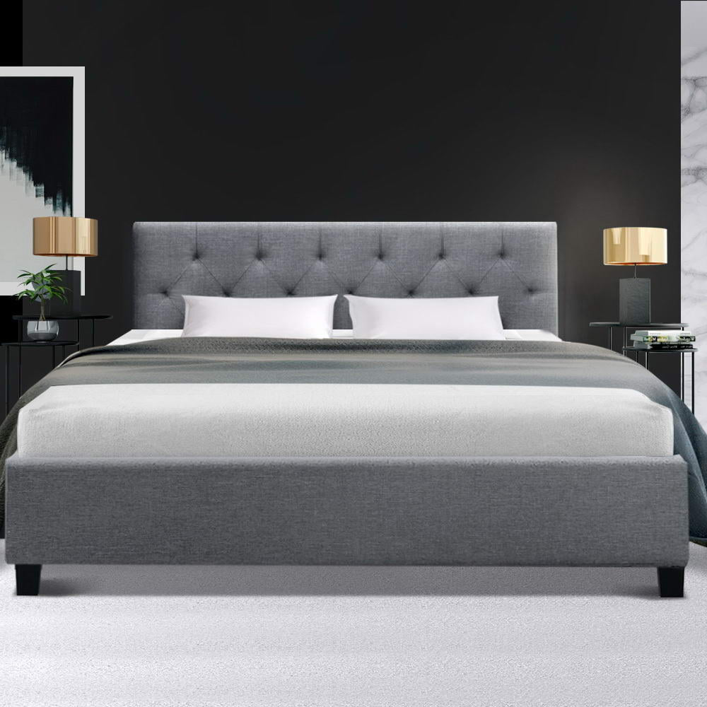 Beds & Bed Frames: Artiss Bed Frame Double Size Grey VANKE