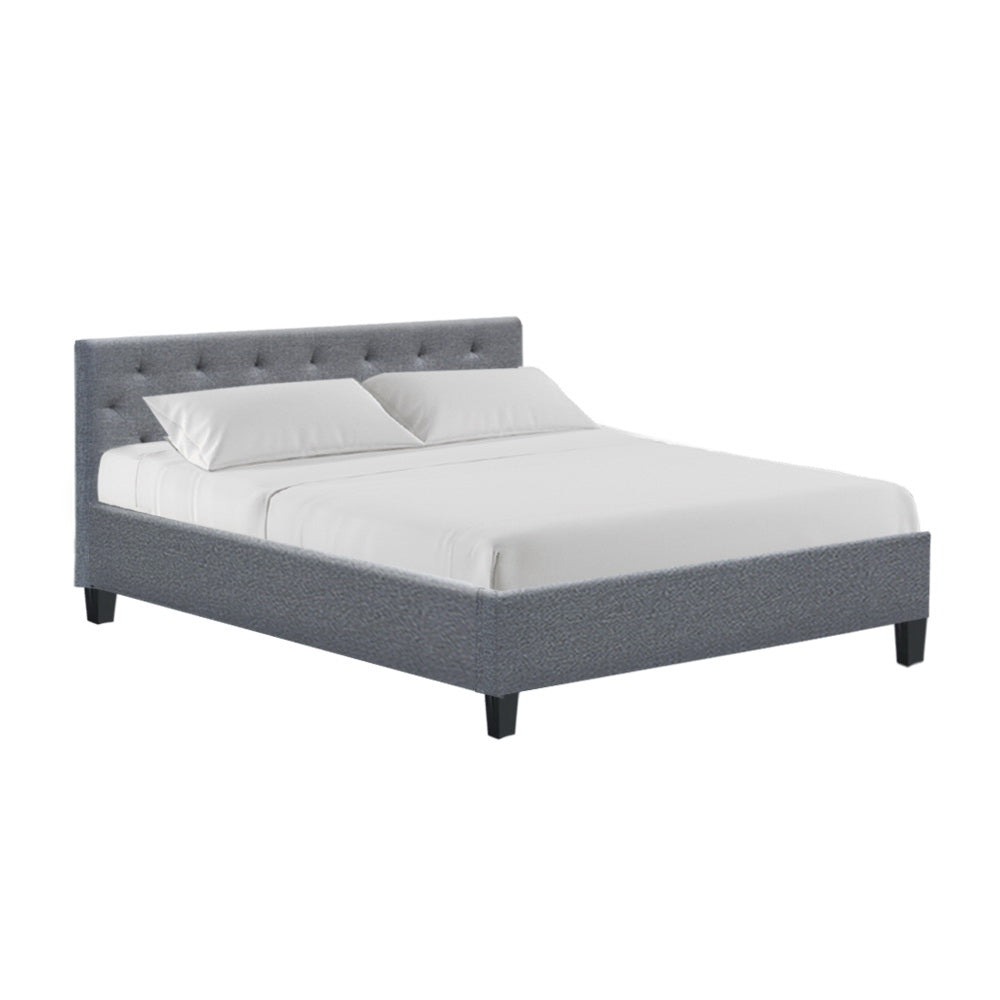 Beds & Bed Frames: Artiss Bed Frame Queen Size Grey VANKE
