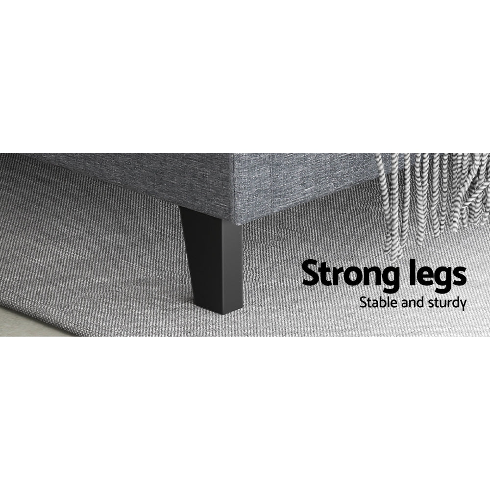 Beds & Bed Frames: Artiss Bed Frame Queen Size Grey VANKE