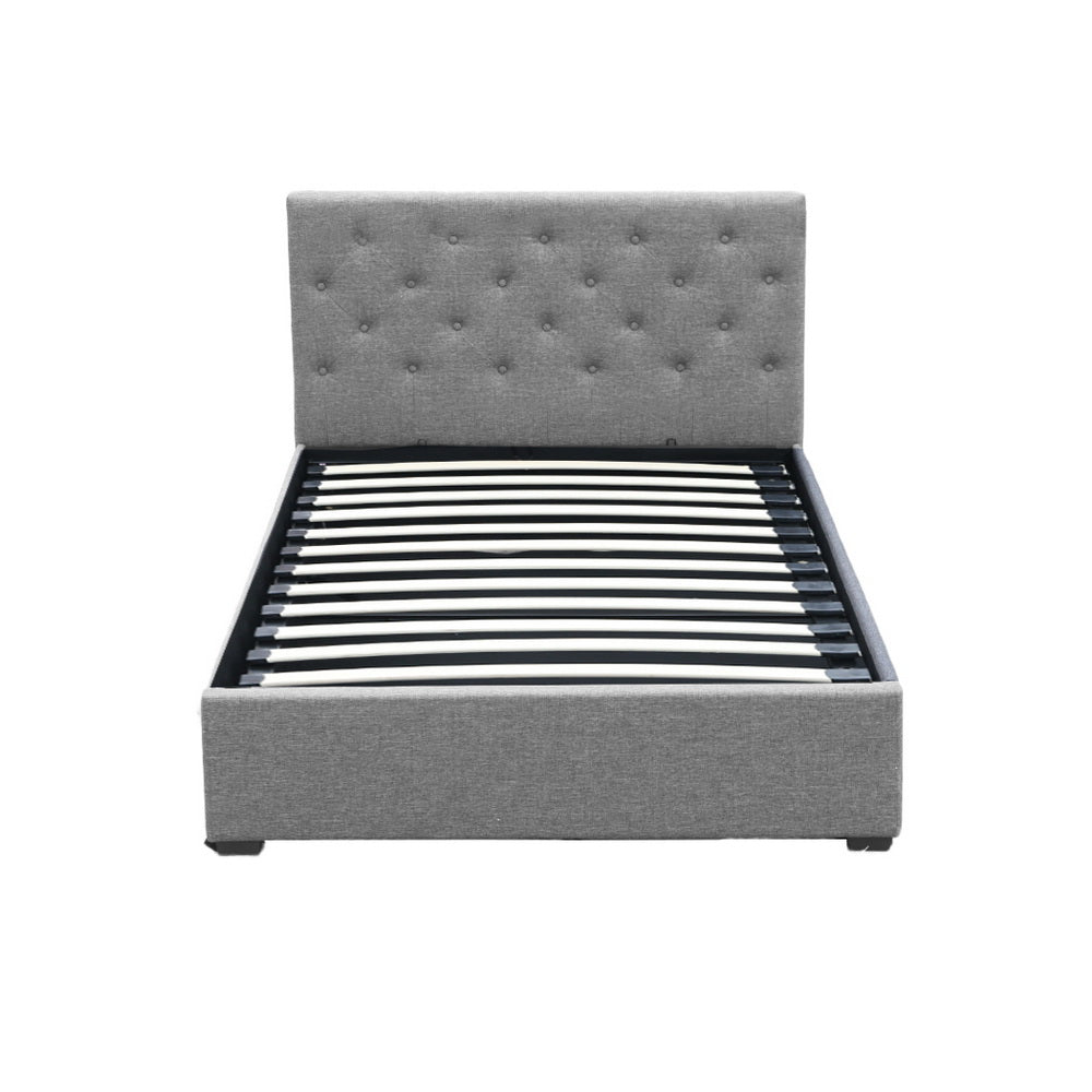 Beds & Bed Frames: Artiss Bed Frame King Single Size Gas Lift Grey VILA