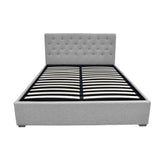 Artiss Bed Frame Queen Size Gas Lift Grey VILA