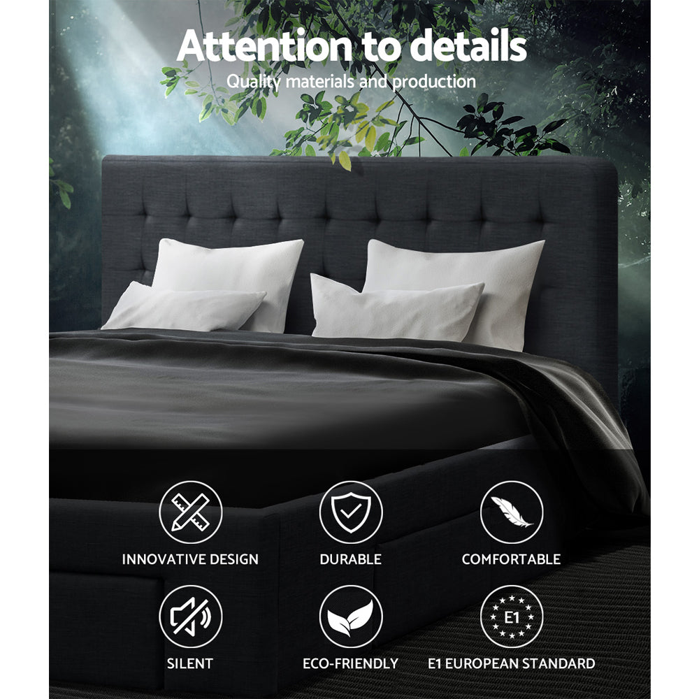 Beds & Bed Frames: Artiss Bed Frame Double Size with 4 Drawers Grey AVIO