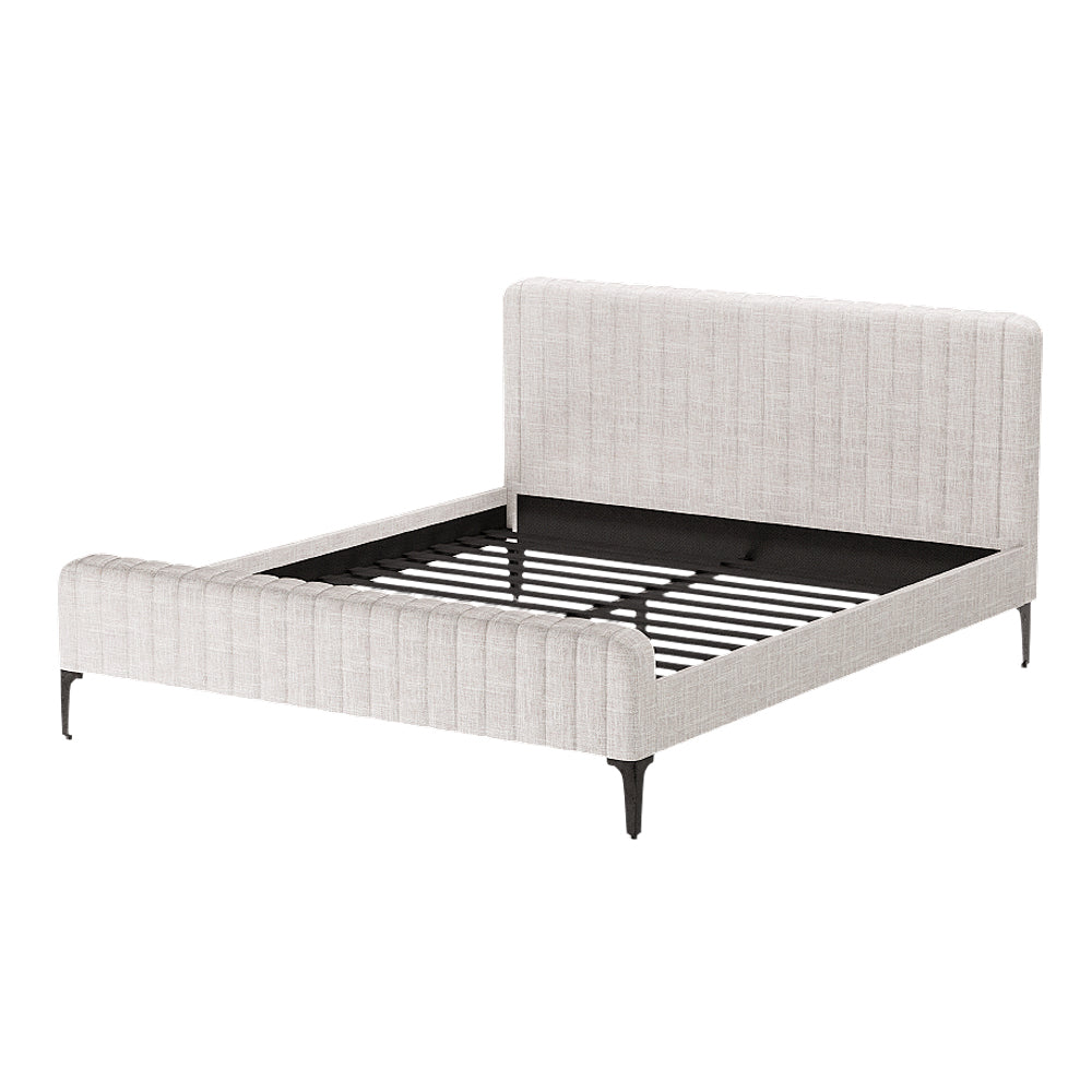 Beds & Bed Frames: Artiss Bed Frame King Size Beige AMMY
