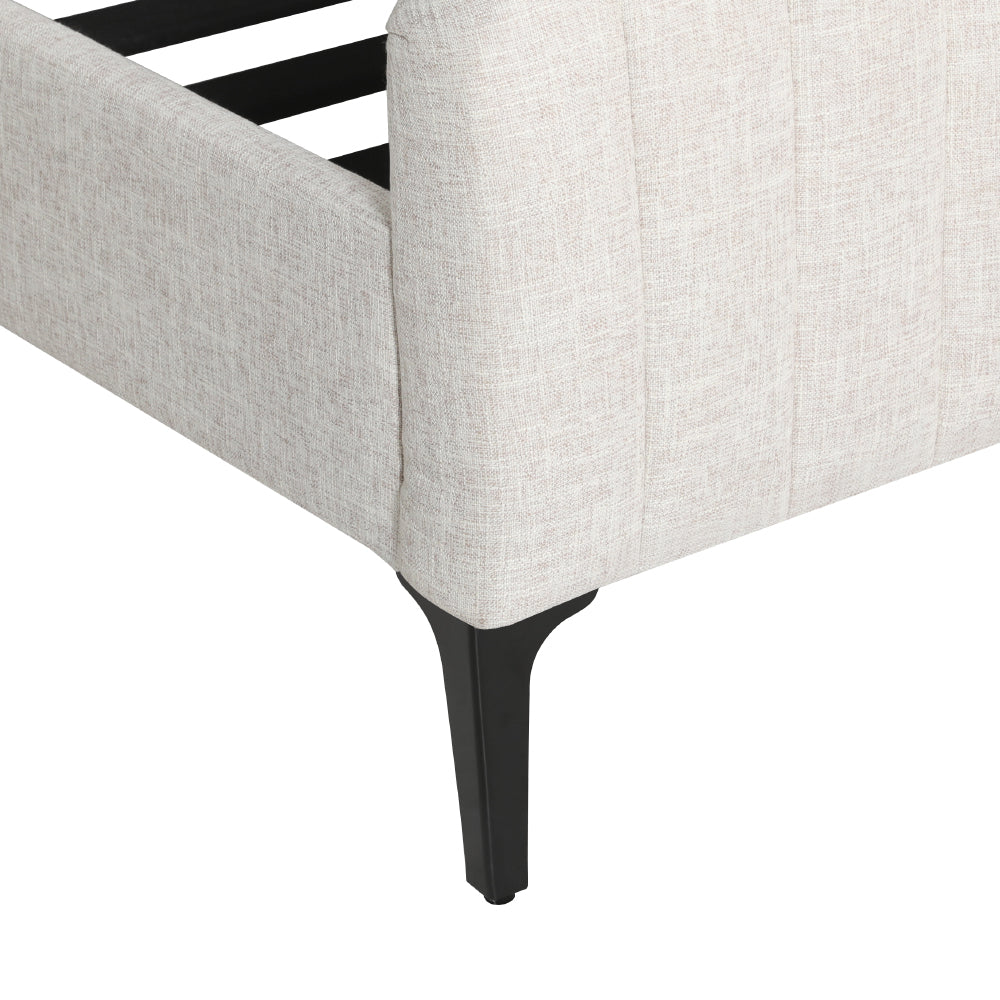Beds & Bed Frames: Artiss Bed Frame King Size Beige AMMY