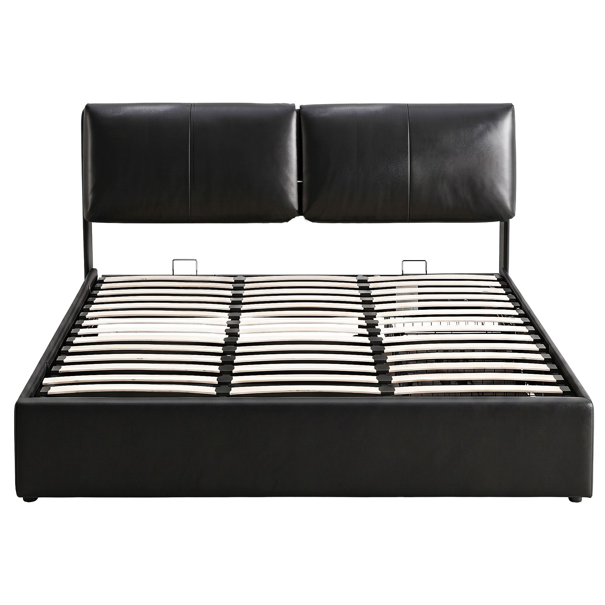 Artiss King Bed Frame Gas Lift Storage 3 Drawers Adjustable Headboard Platform Bed Black