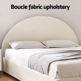 Beds & Bed Frames: Artiss Bed Frame Gas Lift Strorage Beds Base Platform Boucle Fabric Double ELLA